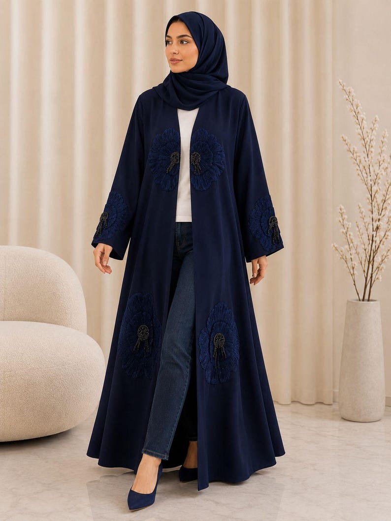 Azure Elegance Abaya