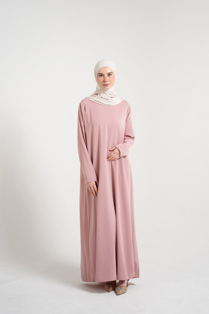 Decorative knitwear Abaya Set - Rose